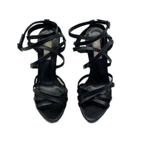 JLo Jennifer Lopez Black Leather Heels Size: 6